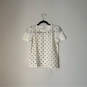 Zara trafaluc white blouse size s